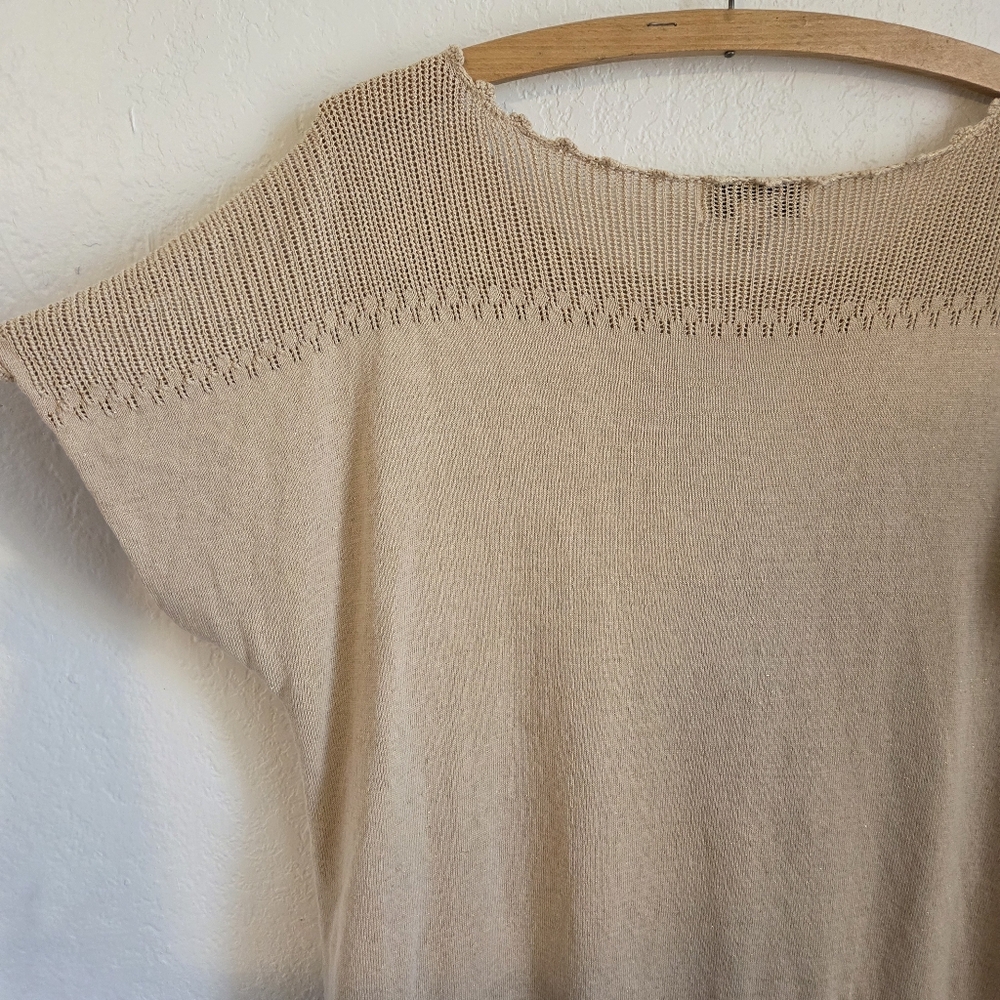 Coldwater Creek Dolman Short Sleeve Brown Metalic Knit Pullover PlusSize 1X - Picture 9 of 16